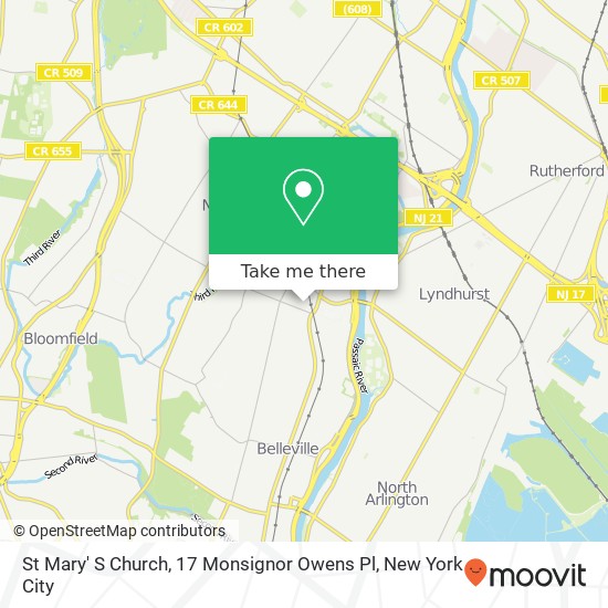 Mapa de St Mary' S Church, 17 Monsignor Owens Pl