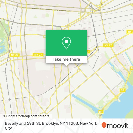 Mapa de Beverly and 59th St, Brooklyn, NY 11203