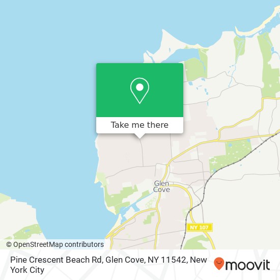 Pine Crescent Beach Rd, Glen Cove, NY 11542 map