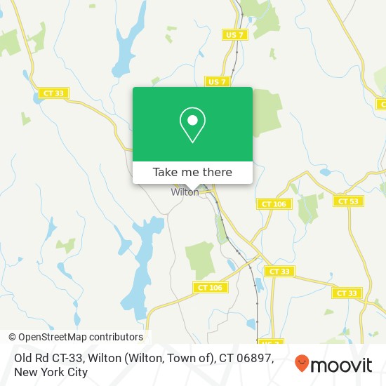Mapa de Old Rd CT-33, Wilton (Wilton, Town of), CT 06897