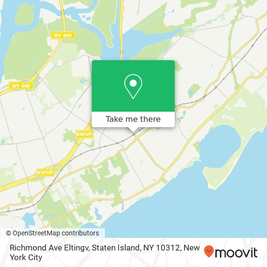 Mapa de Richmond Ave Eltingv, Staten Island, NY 10312