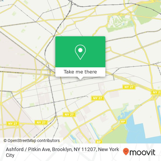 Ashford / Pitkin Ave, Brooklyn, NY 11207 map