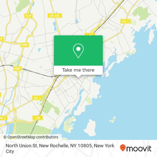 Mapa de North Union St, New Rochelle, NY 10805