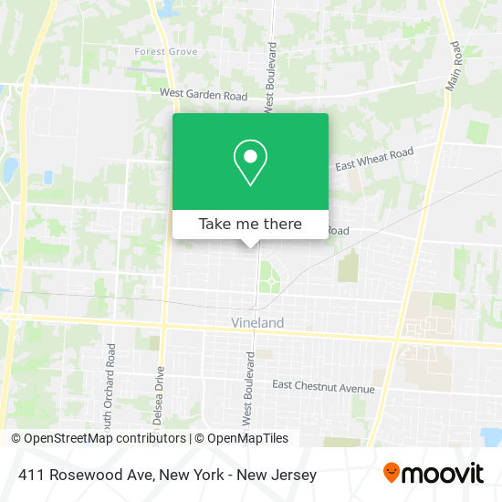 Mapa de 411 Rosewood Ave