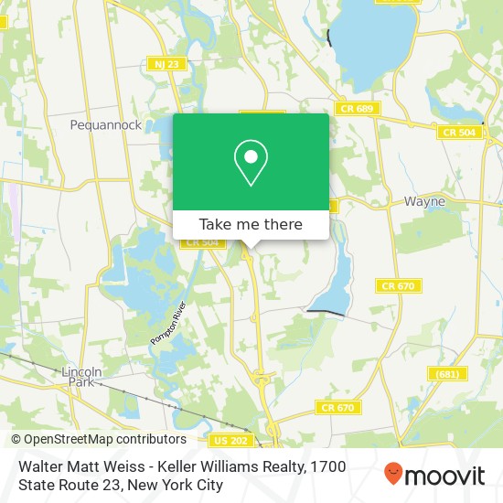 Mapa de Walter Matt Weiss - Keller Williams Realty, 1700 State Route 23