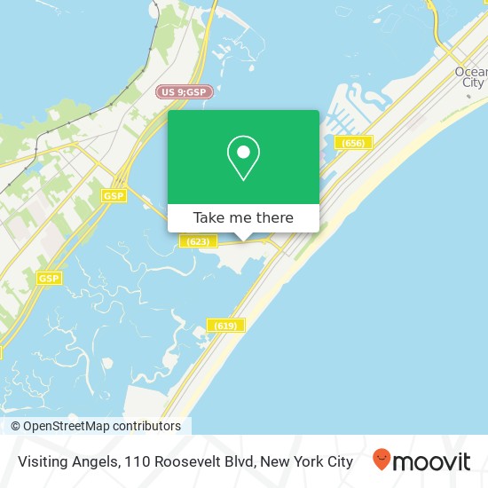 Visiting Angels, 110 Roosevelt Blvd map
