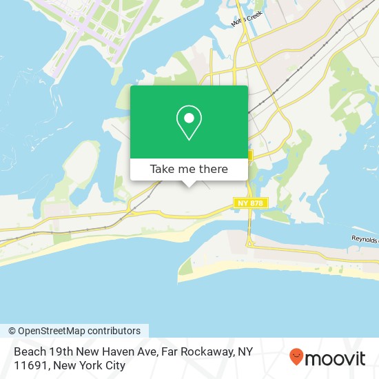 Mapa de Beach 19th New Haven Ave, Far Rockaway, NY 11691