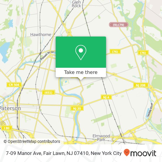 7-09 Manor Ave, Fair Lawn, NJ 07410 map