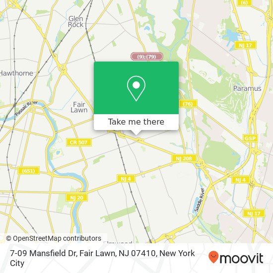 7-09 Mansfield Dr, Fair Lawn, NJ 07410 map