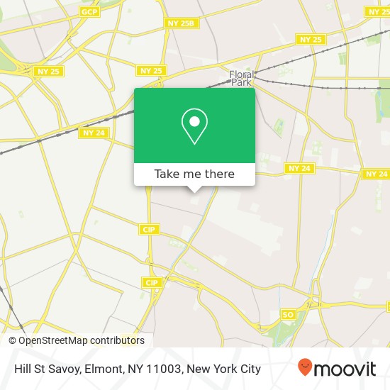 Mapa de Hill St Savoy, Elmont, NY 11003