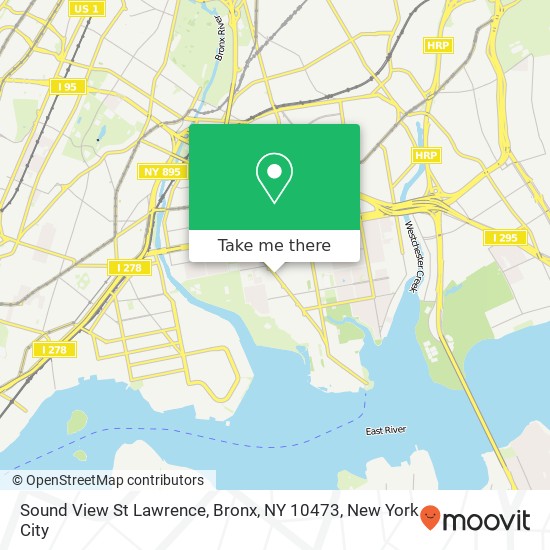 Mapa de Sound View St Lawrence, Bronx, NY 10473