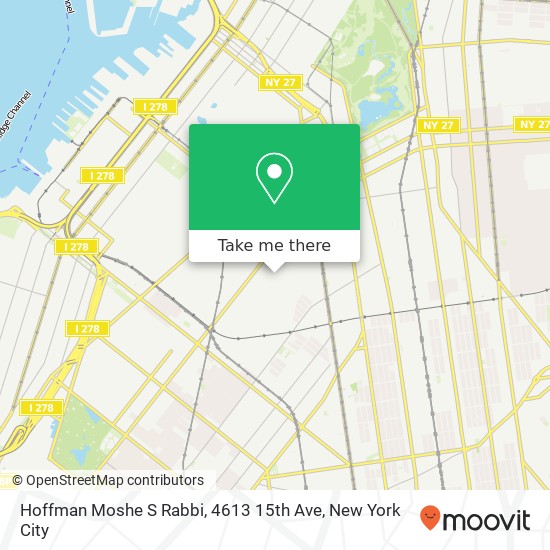 Mapa de Hoffman Moshe S Rabbi, 4613 15th Ave