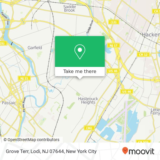 Mapa de Grove Terr, Lodi, NJ 07644