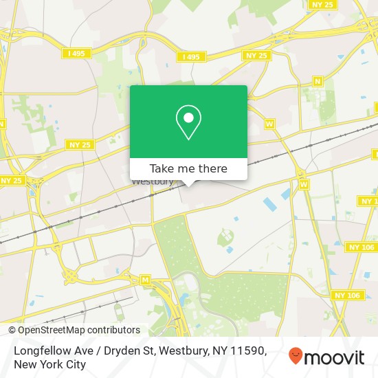 Mapa de Longfellow Ave / Dryden St, Westbury, NY 11590