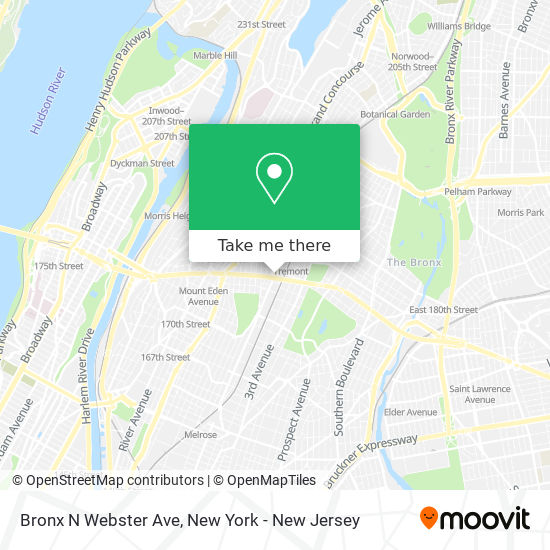 Bronx N Webster Ave map