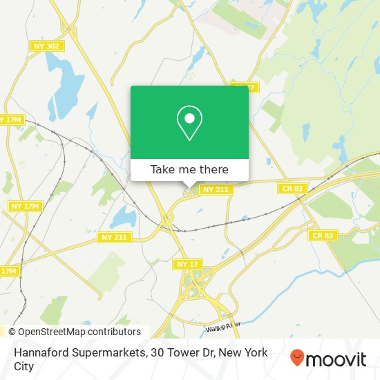 Mapa de Hannaford Supermarkets, 30 Tower Dr