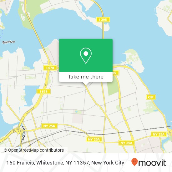 Mapa de 160 Francis, Whitestone, NY 11357