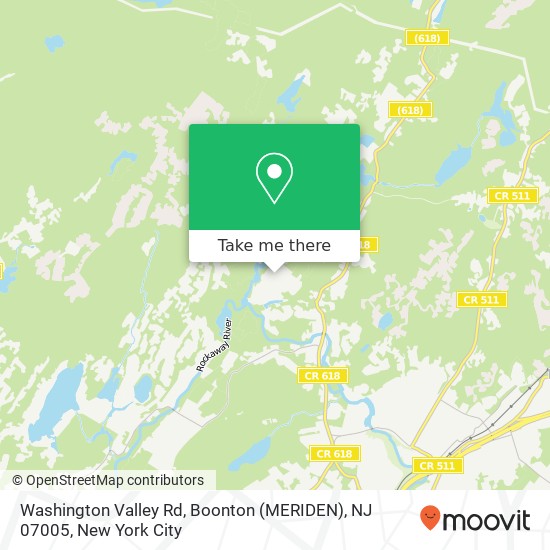 Washington Valley Rd, Boonton (MERIDEN), NJ 07005 map