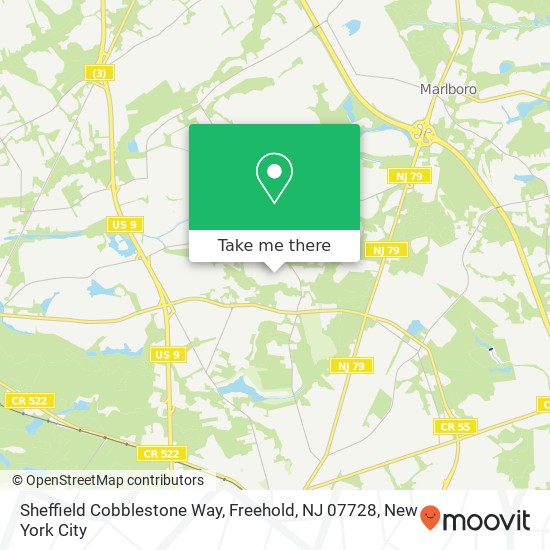 Sheffield Cobblestone Way, Freehold, NJ 07728 map