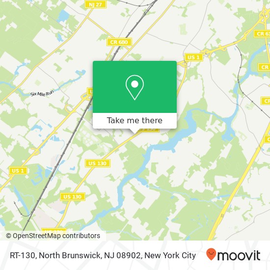 Mapa de RT-130, North Brunswick, NJ 08902