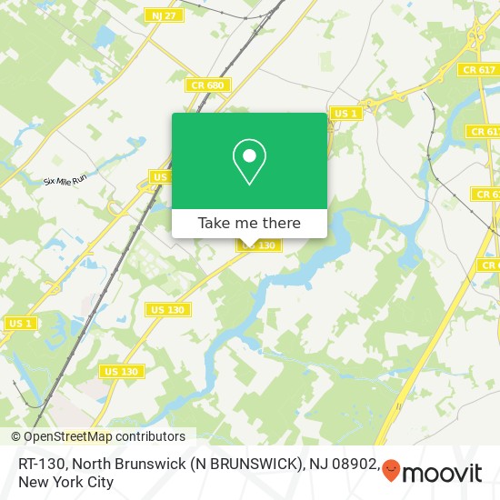 RT-130, North Brunswick (N BRUNSWICK), NJ 08902 map