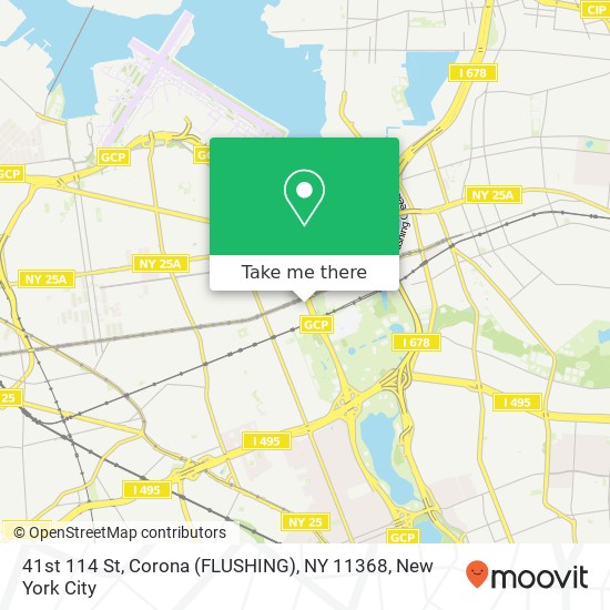 Mapa de 41st 114 St, Corona (FLUSHING), NY 11368