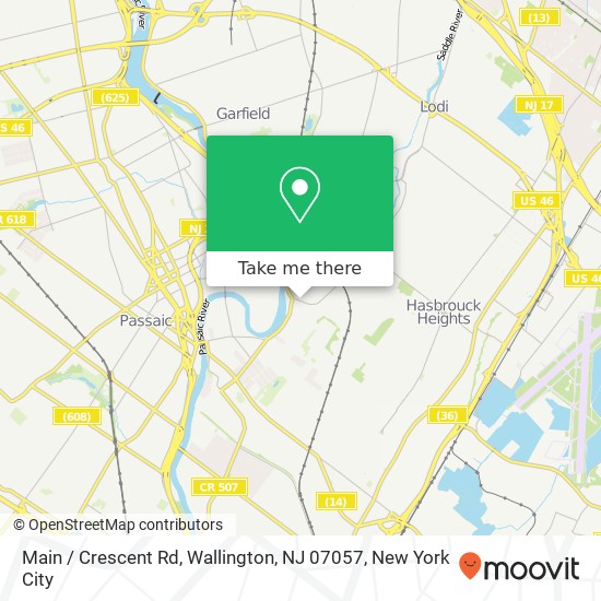 Main / Crescent Rd, Wallington, NJ 07057 map