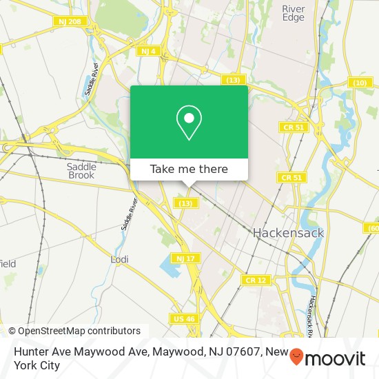 Hunter Ave Maywood Ave, Maywood, NJ 07607 map