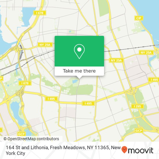 Mapa de 164 St and Lithonia, Fresh Meadows, NY 11365