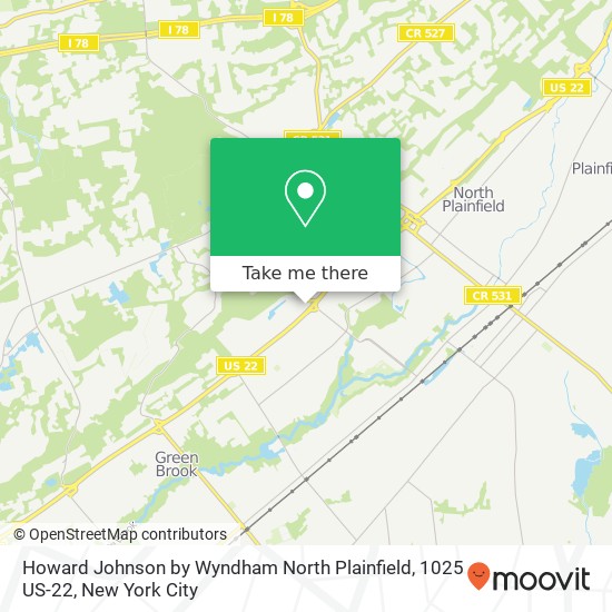 Mapa de Howard Johnson by Wyndham North Plainfield, 1025 US-22