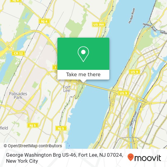 Mapa de George Washington Brg US-46, Fort Lee, NJ 07024