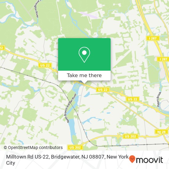 Milltown Rd US-22, Bridgewater, NJ 08807 map