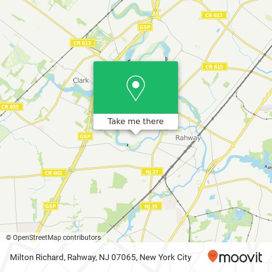 Mapa de Milton Richard, Rahway, NJ 07065