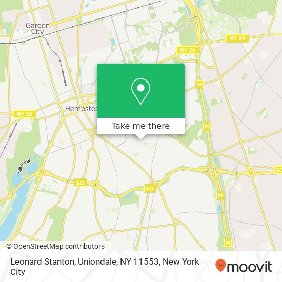 Mapa de Leonard Stanton, Uniondale, NY 11553