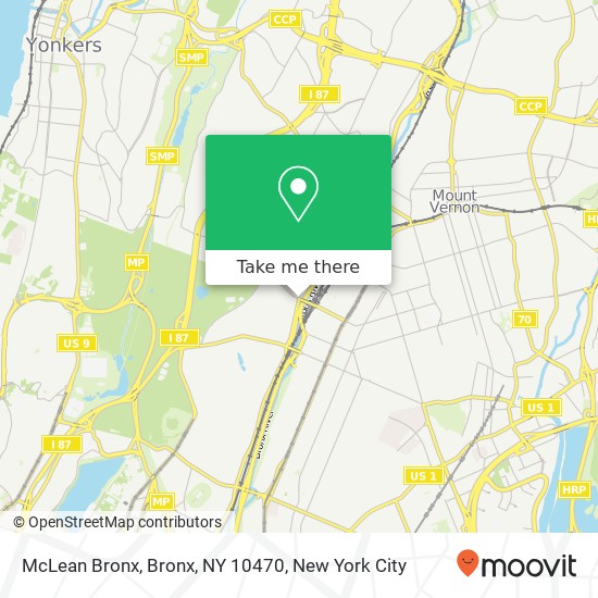 Mapa de McLean Bronx, Bronx, NY 10470