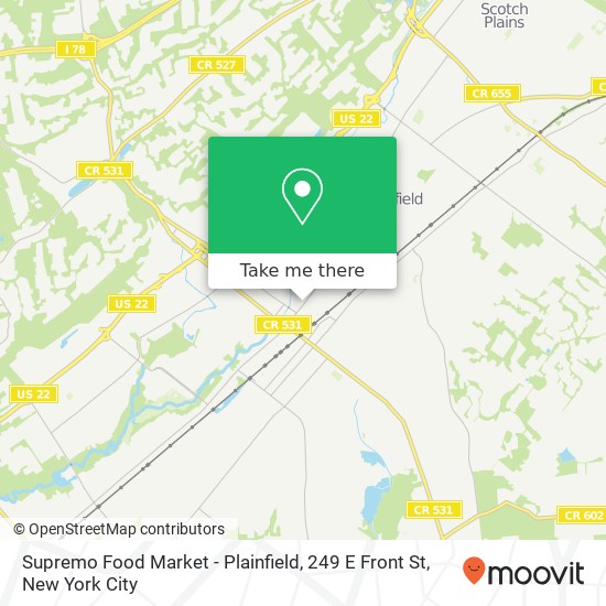 Supremo Food Market - Plainfield, 249 E Front St map
