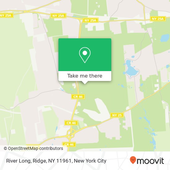 Mapa de River Long, Ridge, NY 11961