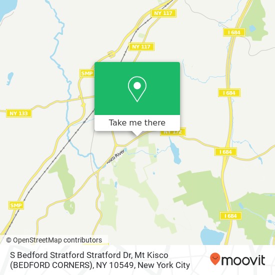 Mapa de S Bedford Stratford Stratford Dr, Mt Kisco (BEDFORD CORNERS), NY 10549