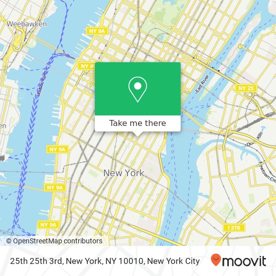 Mapa de 25th 25th 3rd, New York, NY 10010