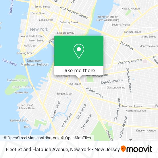 Fleet St and Flatbush Avenue map