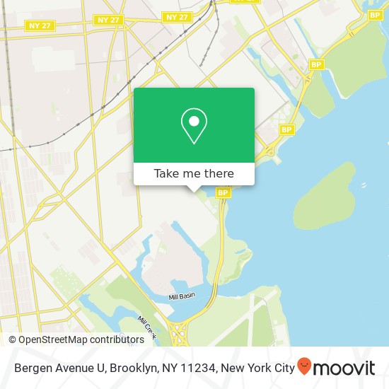 Mapa de Bergen Avenue U, Brooklyn, NY 11234