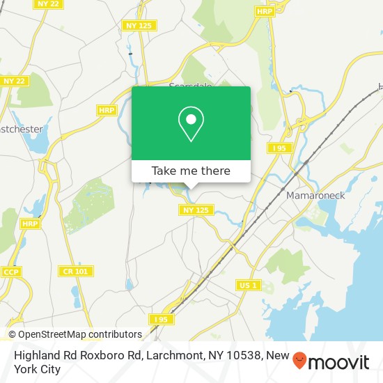 Highland Rd Roxboro Rd, Larchmont, NY 10538 map