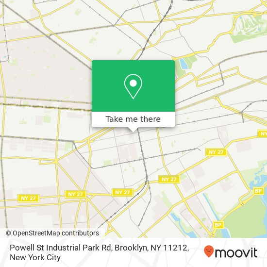 Mapa de Powell St Industrial Park Rd, Brooklyn, NY 11212