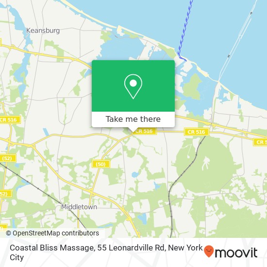 Mapa de Coastal Bliss Massage, 55 Leonardville Rd