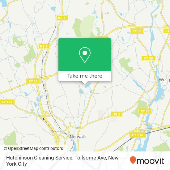 Hutchinson Cleaning Service, Toilsome Ave map