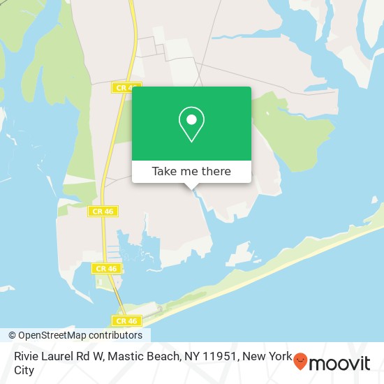 Mapa de Rivie Laurel Rd W, Mastic Beach, NY 11951