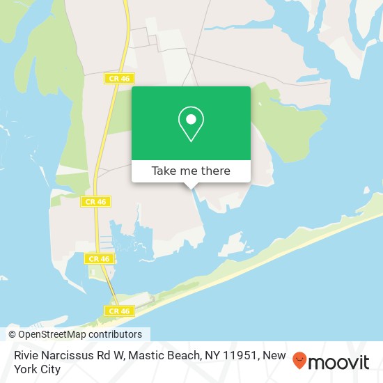 Rivie Narcissus Rd W, Mastic Beach, NY 11951 map