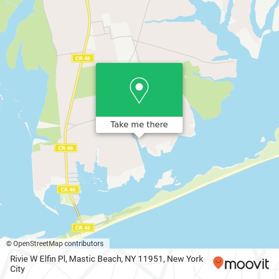 Mapa de Rivie W Elfin Pl, Mastic Beach, NY 11951