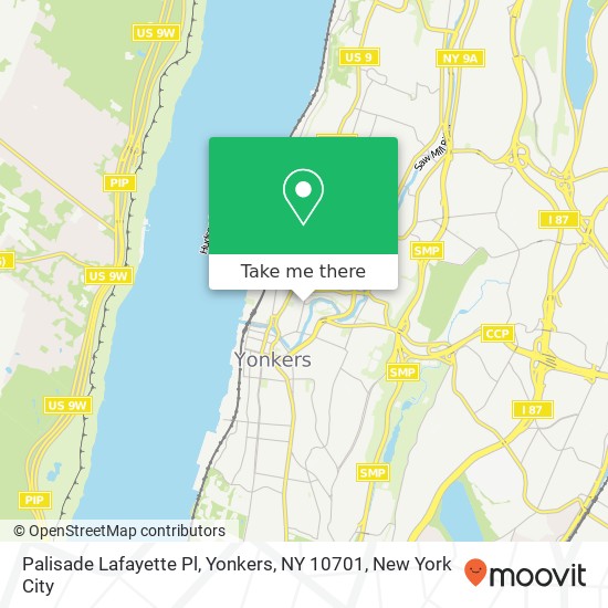 Mapa de Palisade Lafayette Pl, Yonkers, NY 10701