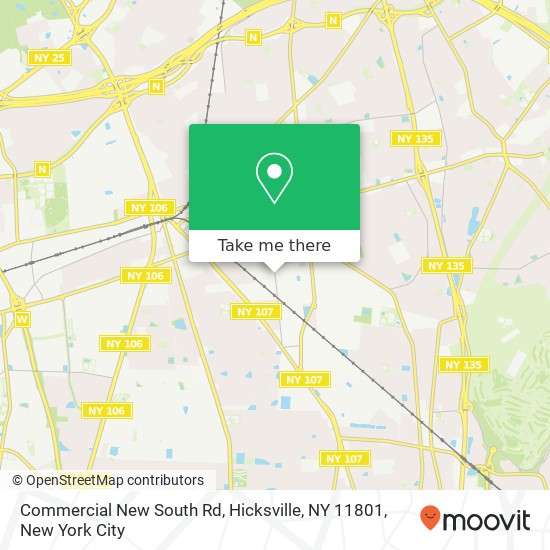 Mapa de Commercial New South Rd, Hicksville, NY 11801